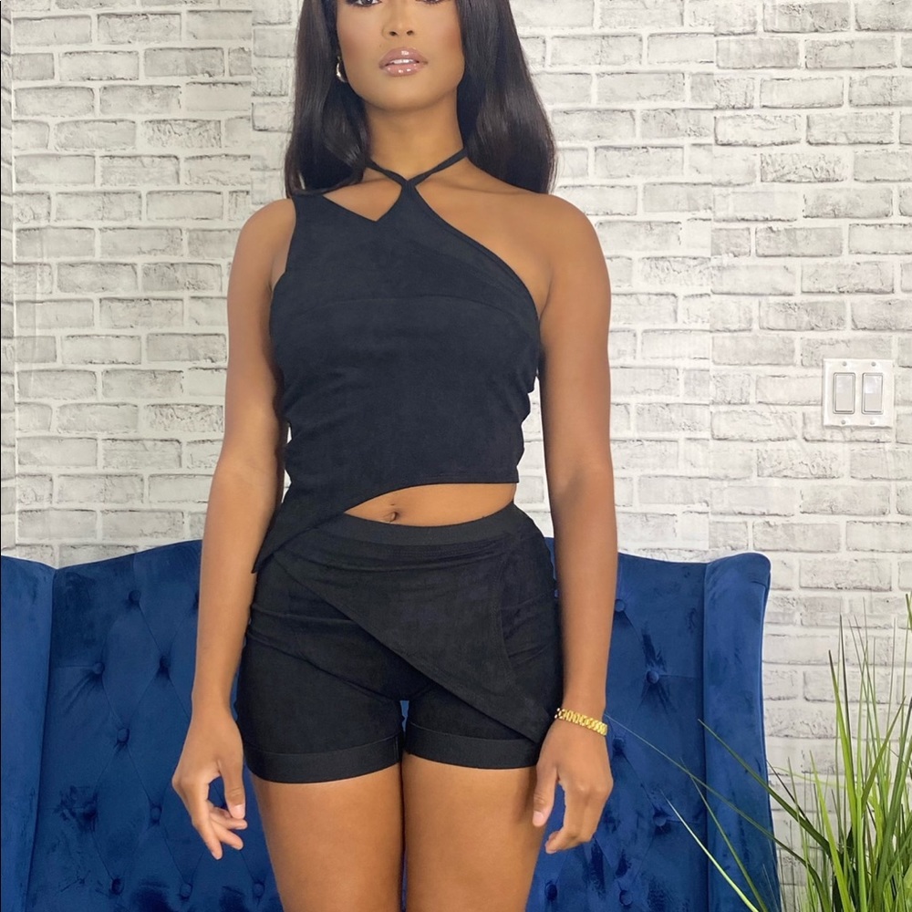 Suede two piece set